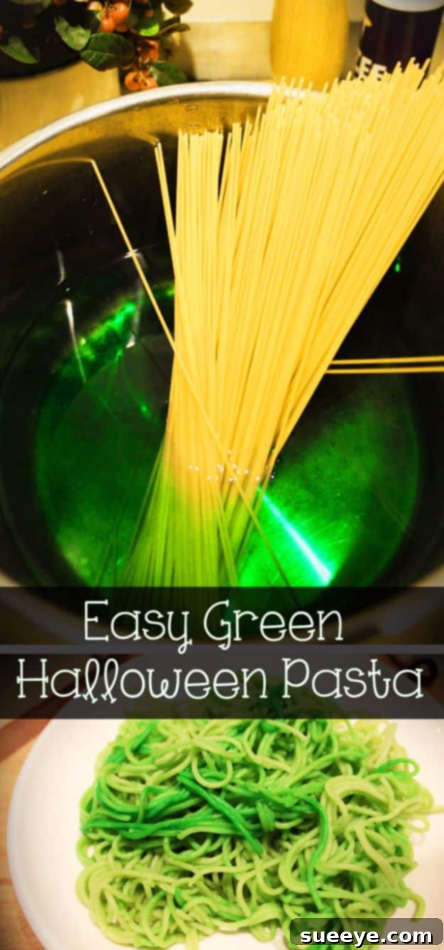 Simple Halloween Green Pasta Recipe Festive Easy Green Halloween Pasta for Kids