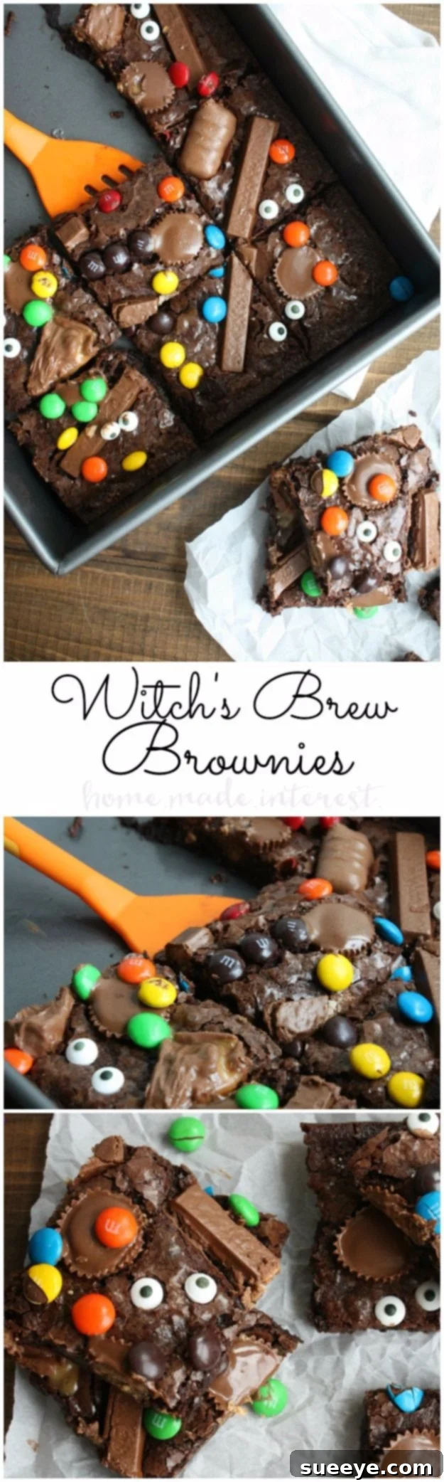 Recipe for Halloween Witch's Brew Brownies Spooky Witch's Brew Brownies with Halloween Candy