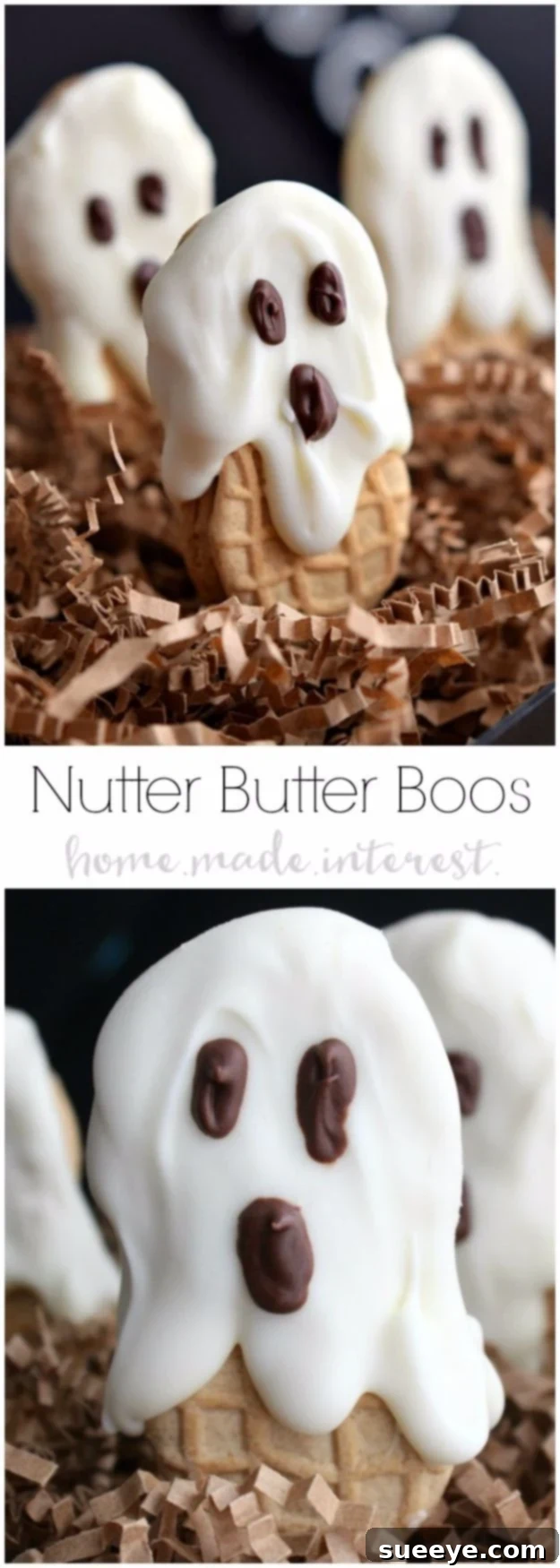 Easy Halloween Nutter Butter Ghost Treats Cute Nutter Butter Boos (Ghosts) for Halloween