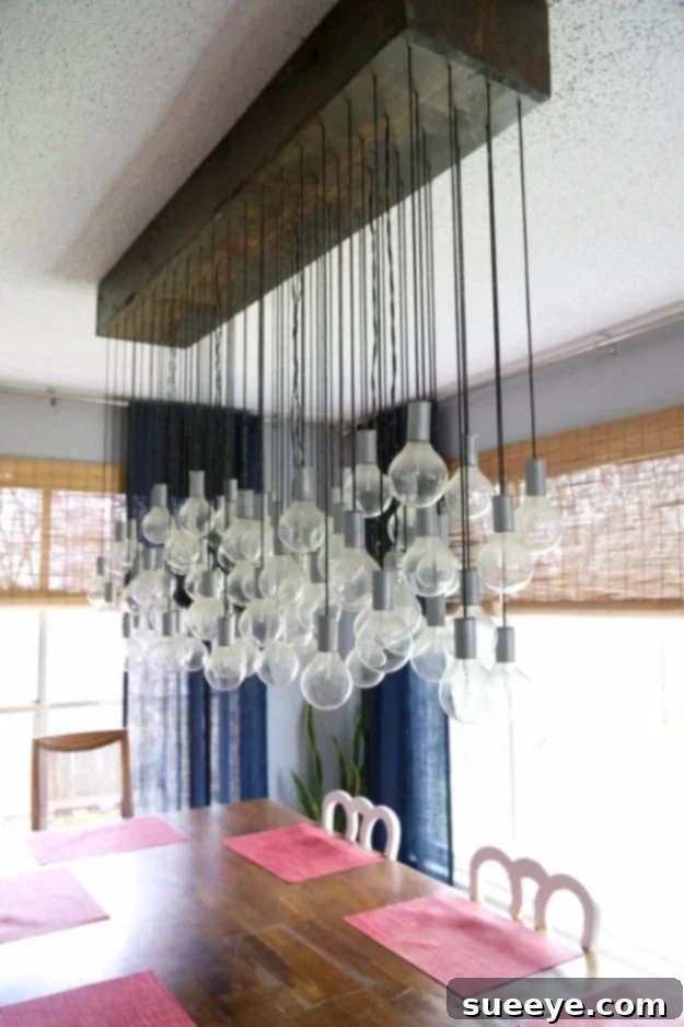 Modern Multi-Bulb Chandelier DIY Multi-Bulb Dining Room Chandelier - modern industrial lighting
