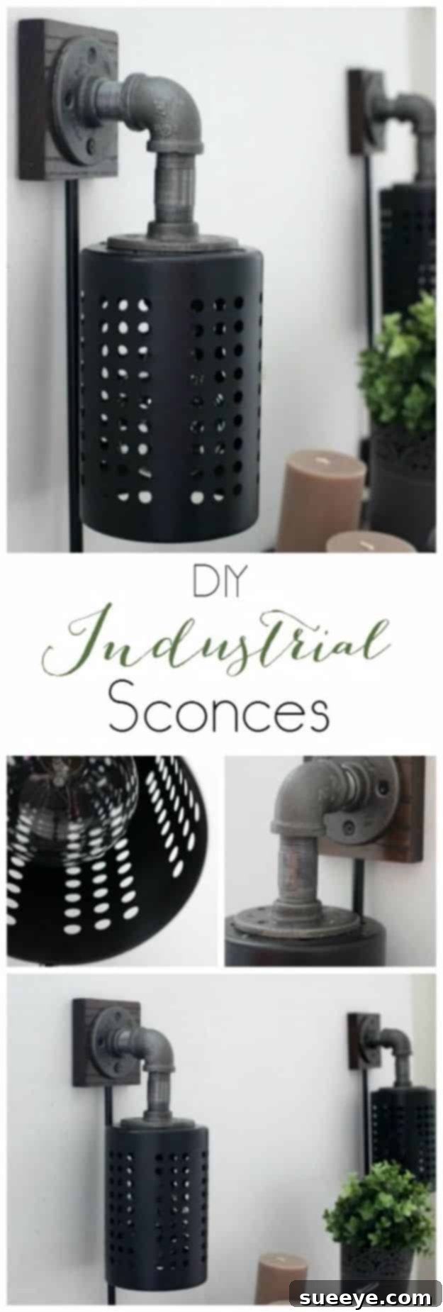 Handmade Industrial Sconces Make Your Own DIY Industrial Sconces - modern wall lighting