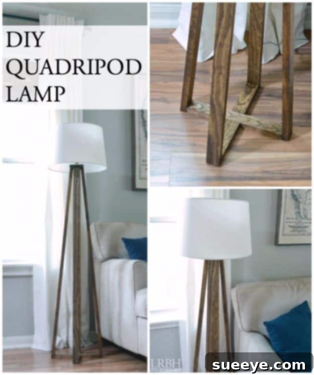Modern Quadripod Floor Lamp DIY Quadripod Lamp - modern four-legged floor lamp
