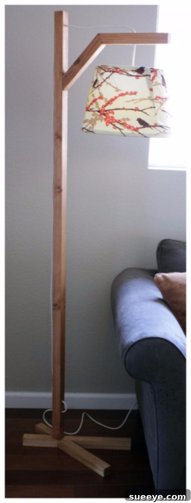 Rustic Branch Floor Lamp Nature Inspired Floor Lamp - rustic organic home lighting
