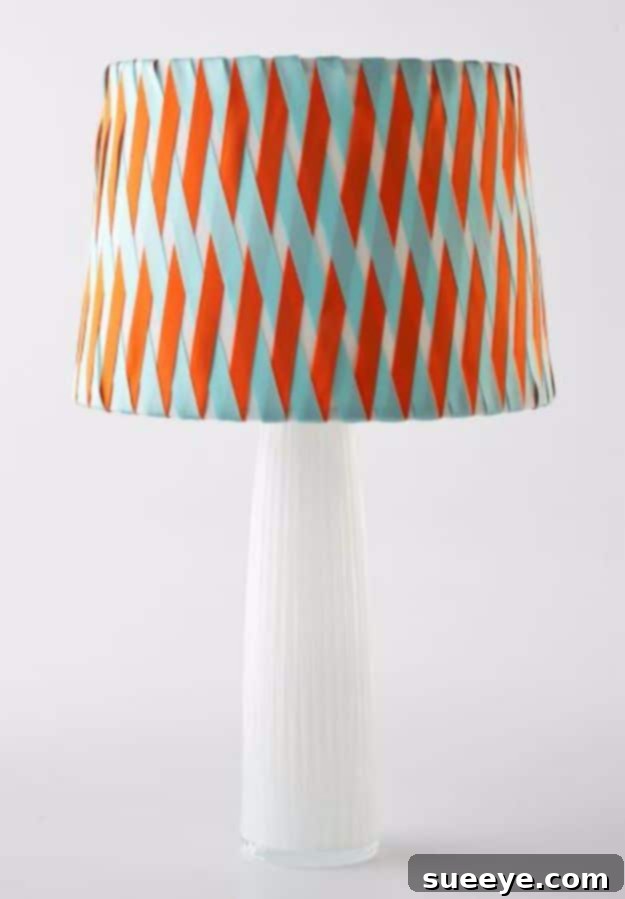 DIY Criss Cross Lamp Shade Criss Cross Lamp Shade - textured ribbon DIY lighting