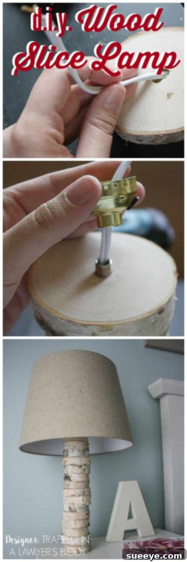Handmade Stacked Wood Lamp DIY Stacked Wood Lamp - sculptural organic home lighting