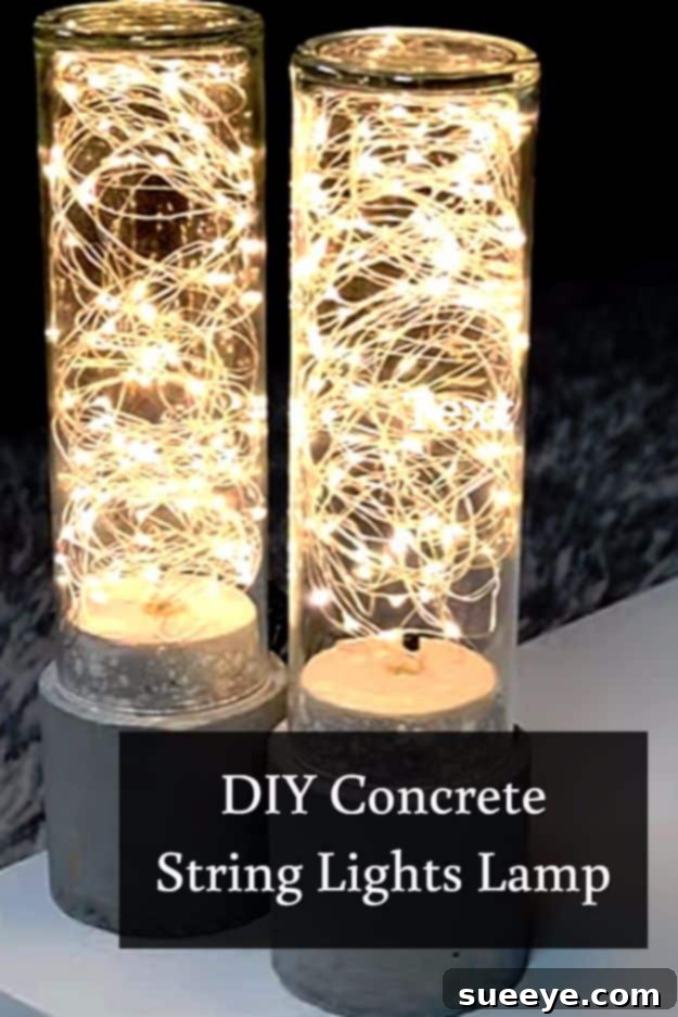 Industrial Concrete String Lamp DIY Concrete String Lights Lamp - industrial ambient lighting