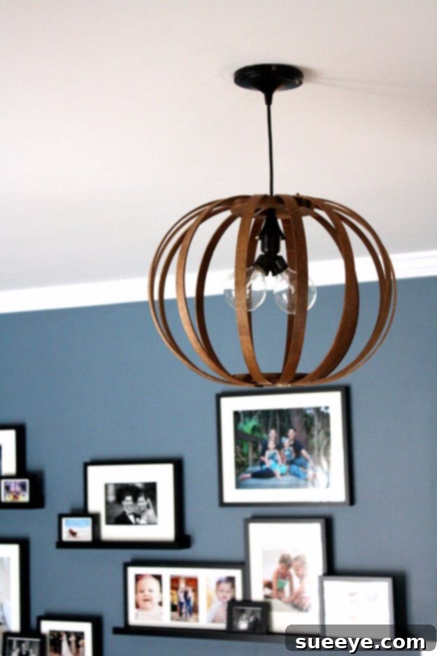 Bentwood Pendant Light Knockoff West Elm Inspired Bentwood Pendant Light - modern DIY decor