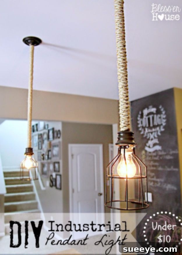 Budget Industrial Pendant Light DIY Industrial Pendant Light for Under $10 - cheap modern lighting