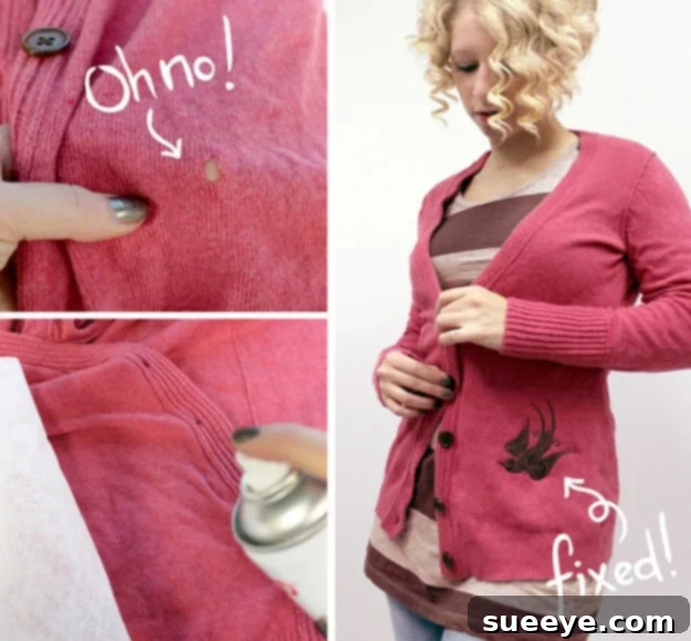 Patching with Embroidery Creative patching with embroidery designs