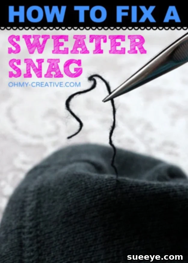 Fix A Sweater Snag Detailed guide on how to fix a snag in a sweater