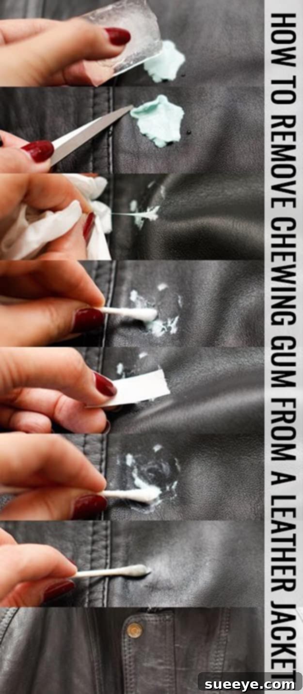 Remove Chewing Gum from Leather Jacket Instructions for safely removing chewing gum from leather jackets