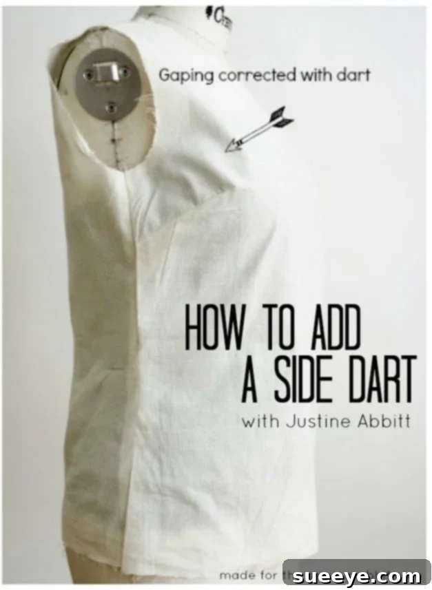 Fix Armhole Gape Tutorial on how to fix armhole gape with a side dart