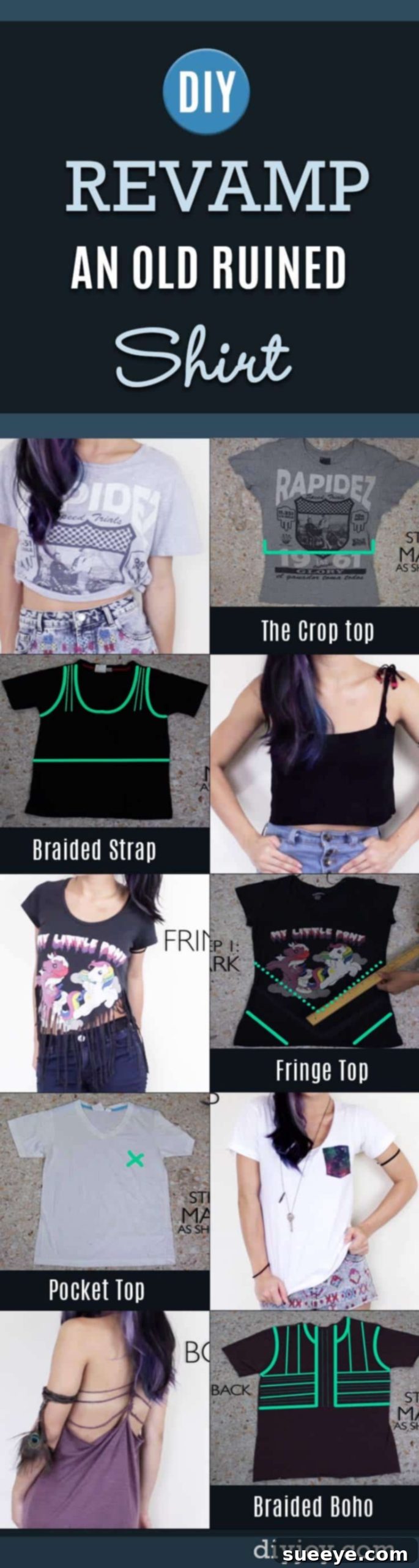 Refashion Old T-Shirts Creative DIY t-shirt refashioning ideas