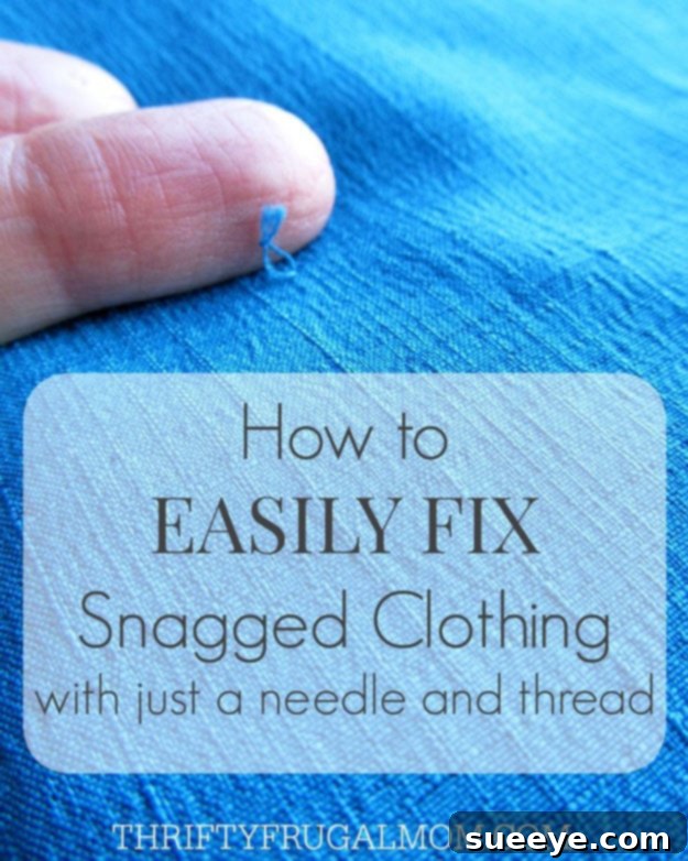 Easily Fix Snagged Clothing Simple method to fix snags in clothing