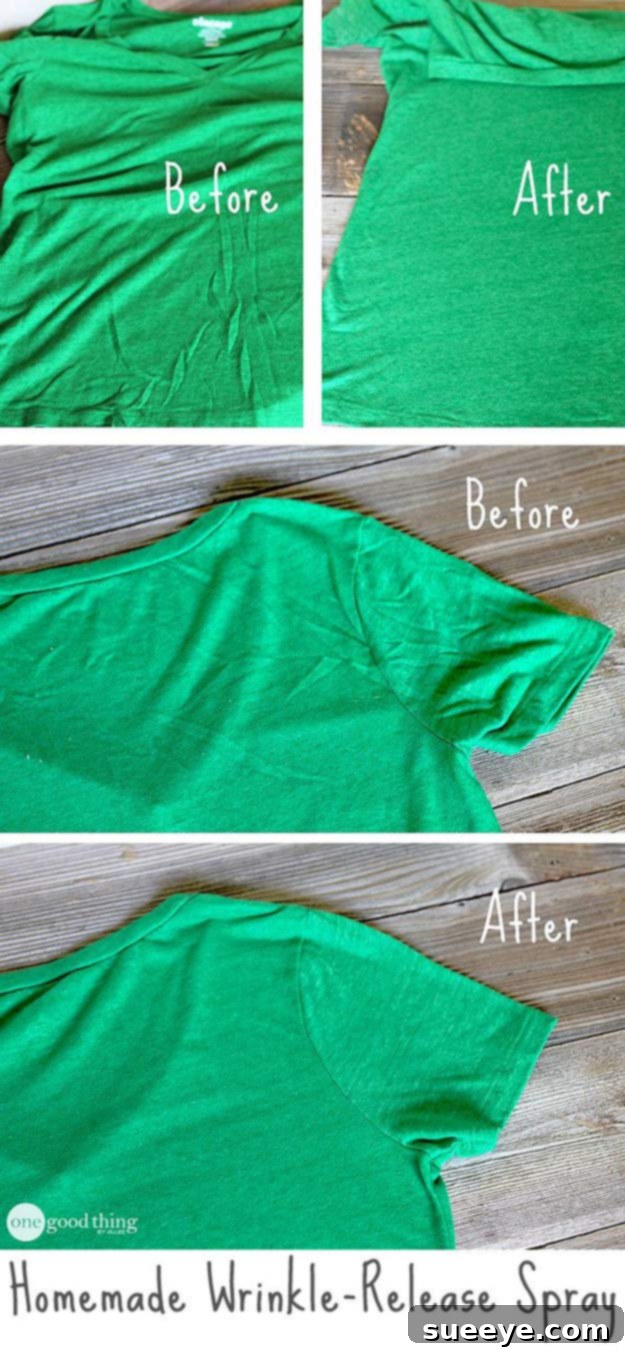 Homemade Wrinkle Release Spray DIY recipe for homemade wrinkle release spray