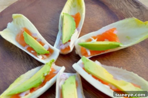 Keto Endive Salmon Poppers Elegant Endive Salmon Poppers Keto Snack
