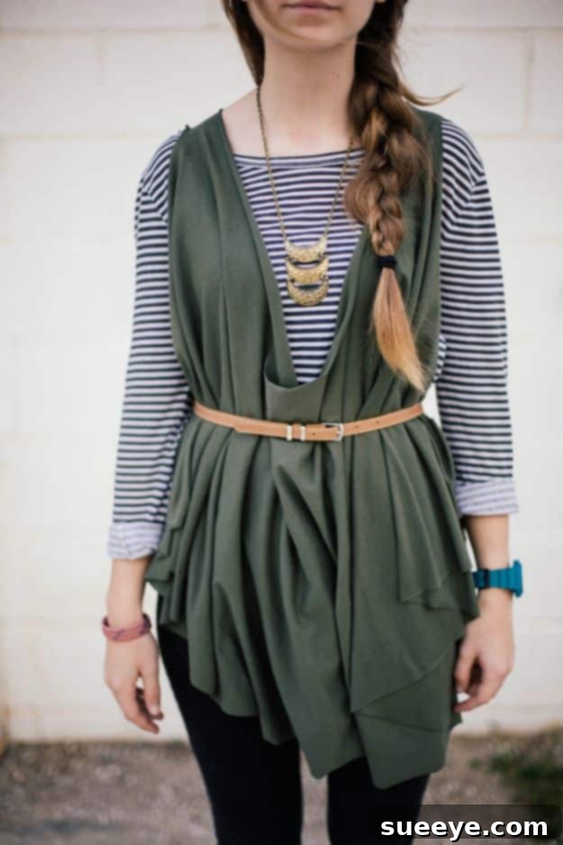 No-Sew Layered Top: Effortless DIY Style Easy No-Sew Layered Top DIY - Quick Fashion Refashion