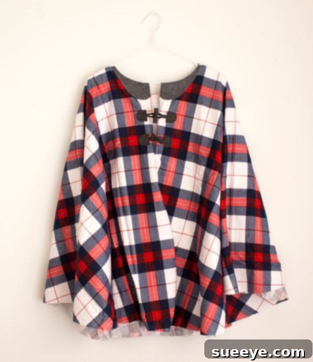No-Sew Flannel Cape: Effortless Fall Fashion DIY Easy No-Sew Flannel Cape DIY - Cozy Fall Outerwear Project