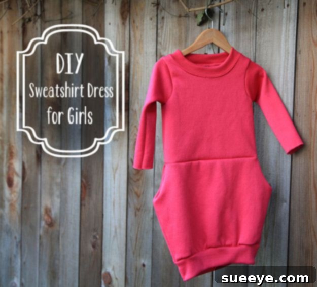 DIY Girls' Sweatshirt Dress: Easy & Cozy Autumn Wear Cute DIY Sweatshirt Dress for Girls - Comfortable Kids' Fashion