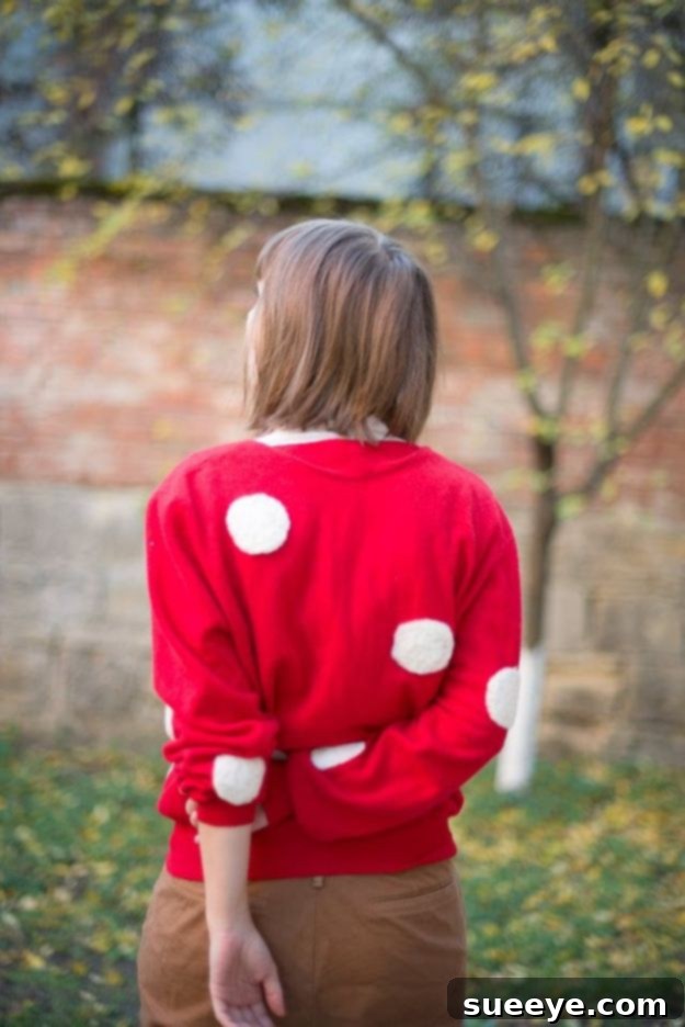DIY Polka Dot Sweater: Give New Life to Old Wool Refashioned DIY Polka Dot Wool Sweater - Upcycle Old Knitwear