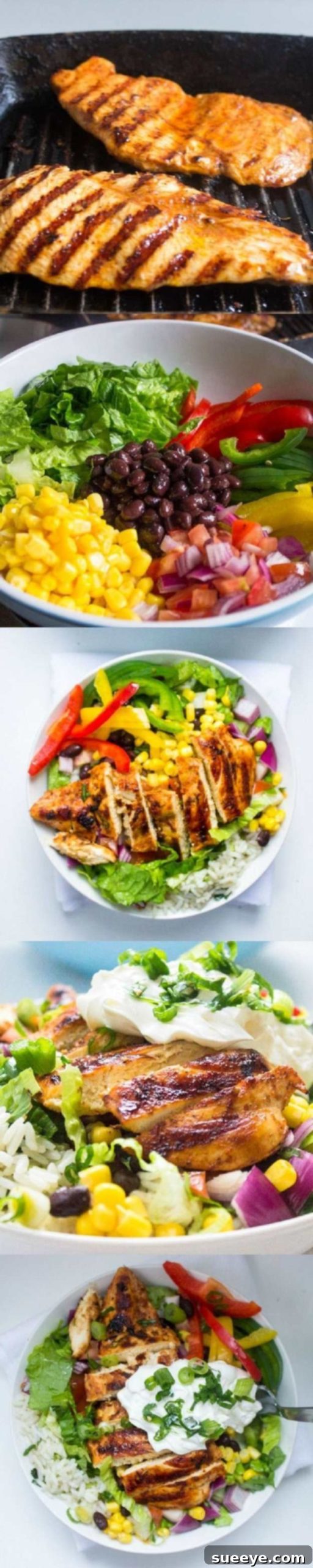 Chipotle Chicken Burrito Bowl with Cilantro Lime Rice copycat