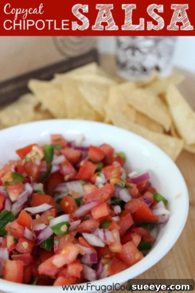 Fresh Copycat Chipotle Pico de Gallo