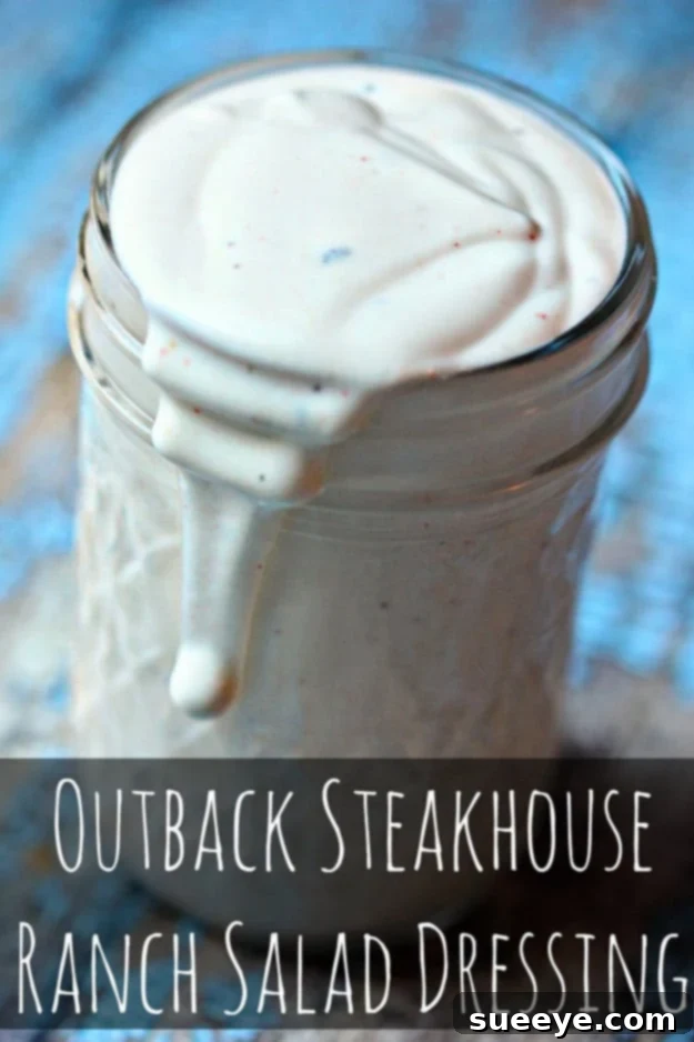 Copycat Outback Steakhouse Ranch Salad Dressing