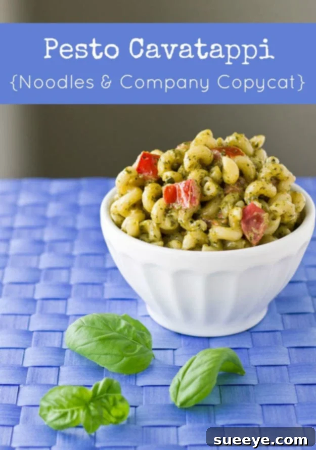 Copycat Noodles & Company Pesto Cavatappi