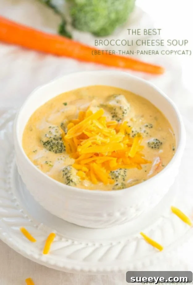Copycat Panera Bread Broccoli Cheddar Soup