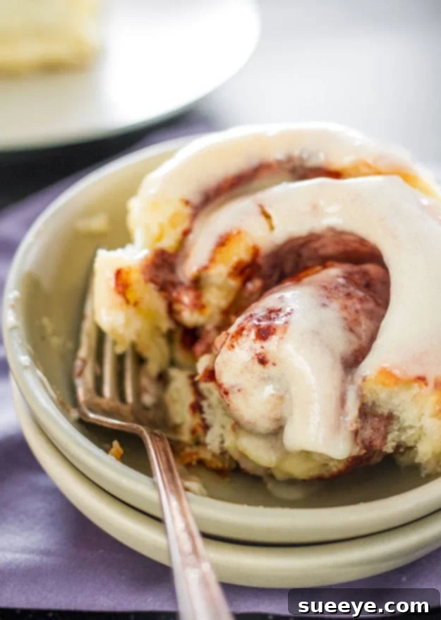 Copycat Cinnabon Cinnamon Rolls with cream cheese frosting
