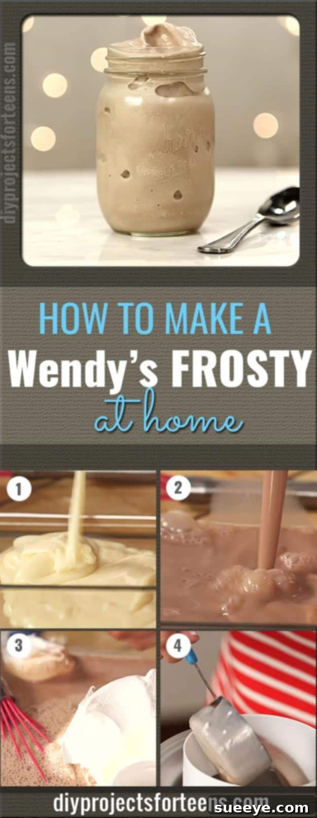 Homemade Wendy's Frosty with just 3 ingredients