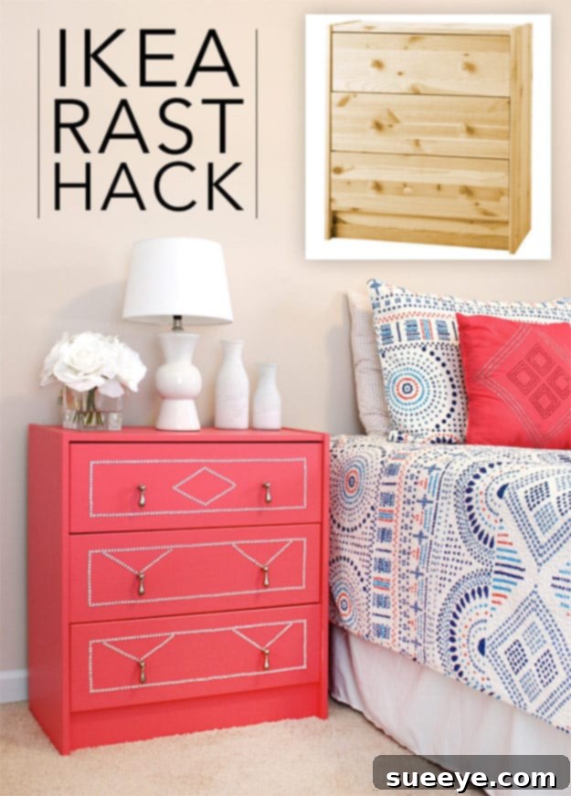 IKEA Rast Dresser Customization Hack IKEA Rast dresser skillfully hacked into a chic and personalized furniture piece, demonstrating clever DIY customization.