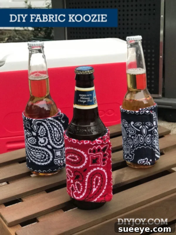 Profitable Stitches: 50 Designs to Sew and Sell 2 DIY Fabric Koozie Sewing Tutorial - Creative Sewing Projects For DIY Christmas Gifts