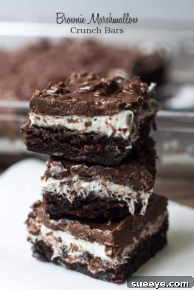 Brownie Recipes | Brownie Marshmallow Crunch Bars - Easy and Healthy Recipe Ideas for Brownies - Chocolate, Blondies, Gluten Free and Caramel Brownie Recipes | Brownie Marshmallow Crunch Bars - Easy and Healthy Recipe Ideas for Brownies - Chocolate, Blondies, Gluten Free and Caramel