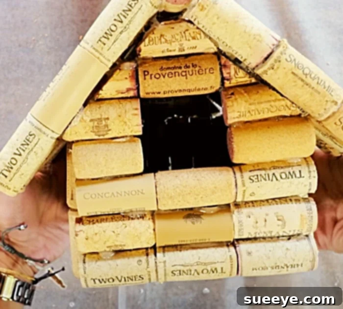 Corking Up a Cozy Bird Home 2 How To Build A Cork Birdhouse - DIY Cork Ideas - Cork Project For Outdoors