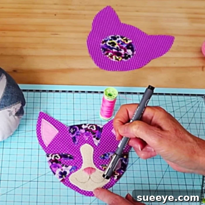 Stitch a Charming Patchwork Cat: Complimentary Design 2 Quilted Stuffed Cat Pattern - Free Quilt Pattern - Stuffed Animal Ideas