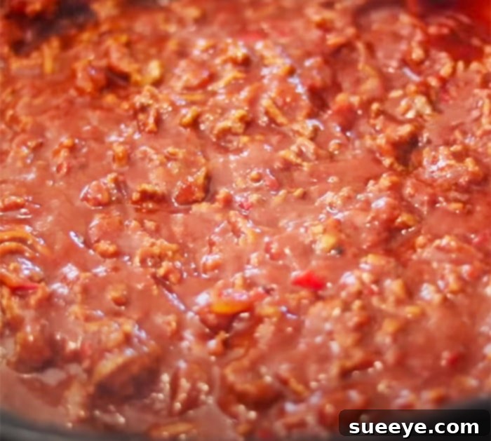 Delicious Sloppy Joe Potatoes Ready for the Oven - Easy Dinner Idea