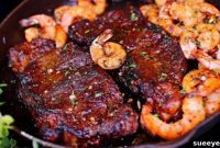 Garlic Butter Steak & Shrimp Skillet
