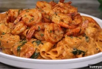 Creamy Chili Shrimp Linguine