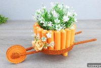 Bloom-Filled Wheelbarrow Decor
