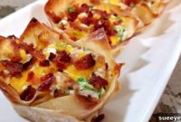 Fiery Cheesy Wonton Poppers