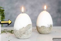 Concrete Easter Egg Candles Project