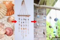 Seashell Wind Chimes and Coastal Wall Art
