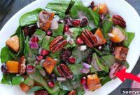 Warm Butternut Squash and Spinach Salad