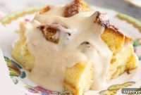 Decadent Bread Pudding with Vanilla Bean Sauce