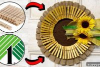 Transform Clothespins into a Radiant Sunflower Wreath