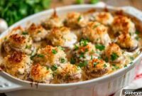 Savory Cheddar Stuffed Mushrooms