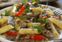 Effortless Philly Cheesesteak Pasta