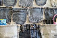 Upcycled Jeans Wall Organizer