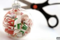 DIY Ornaments Curl Wrapping Paper Into Clear Balls